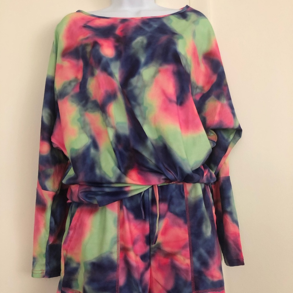 Tie dye short pajama set